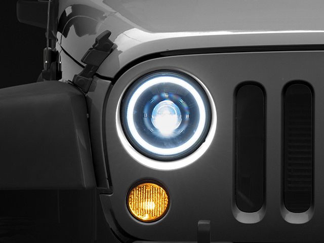 Oracle Oculus 7-Inch Bi-LED Projector Headlights; Black Housing; Clear Lens (07-18 Jeep Wrangler JK)