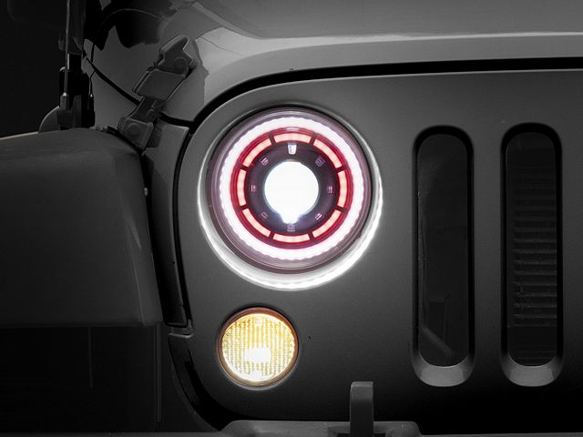 Oracle Oculus 7-Inch ColorSHIFT Bi-LED Projector Headlights; Black Housing; Clear Lens (07-18 Jeep Wrangler JK)