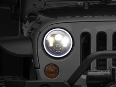 Oracle Jeep Wrangler LED Waterproof Headlight Halo Conversion Kit ...