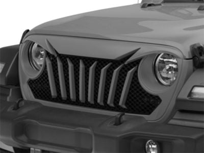 Jeep Wrangler Titus Grille; Unpainted (18-24 Jeep Wrangler JL) - Free ...