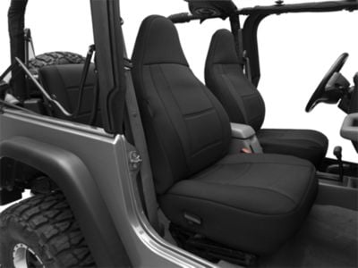 TruShield Jeep Wrangler Neoprene Front and Rear Seat Covers; Black ...