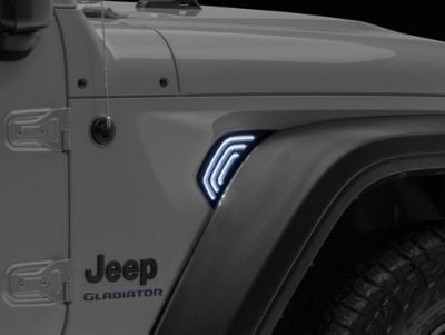 Raxiom Jeep Gladiator Axial Series Led Fender Vent Sidemarker; Smoked 