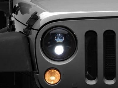 Raxiom Jeep Wrangler Axial Series DB1 LED Headlights; Black Housing ...