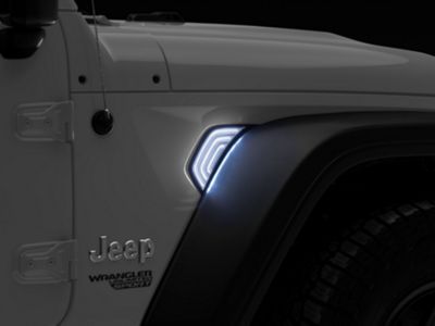 Raxiom Jeep Wrangler Axial Series LED Fender Vent Sidemarker; Clear ...