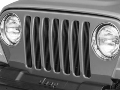 Redrock Jeep Wrangler Billet Grille Inserts; Black J40007 (97-06 Jeep 