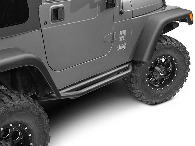 RedRock Side Armor; Textured Black (87-06 Jeep Wrangler YJ & TJ, Excluding Unlimited)