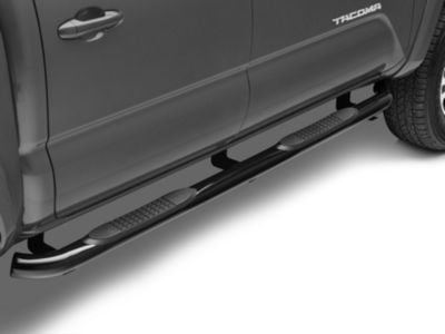 RedRock Tacoma 3-Inch Side Step Bars; Black TT1005 (05-23 Tacoma Double ...