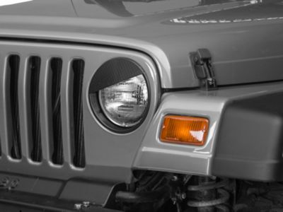 RedRock Jeep Wrangler Angry Eyes Headlight Conversion; Matte Black ...