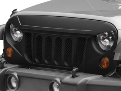 RedRock Jeep Wrangler Avenger Grille; Matte Black J111777 (07-18 Jeep ...