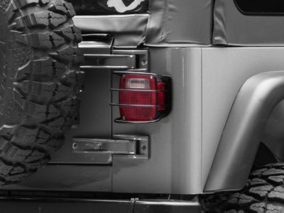 RedRock Jeep Wrangler Euro Tail Light Guards; Black J116086 (76-06 Jeep  CJ5, CJ7, Wrangler YJ & TJ) - Free Shipping