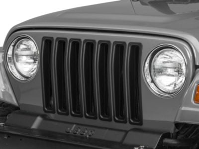 RedRock Jeep Wrangler Grille Inserts; Matte Black J100731 (97-06 Jeep ...