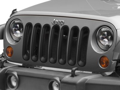 RedRock Jeep Wrangler Grille Inserts; Matte Black J111783 (07-18 Jeep ...