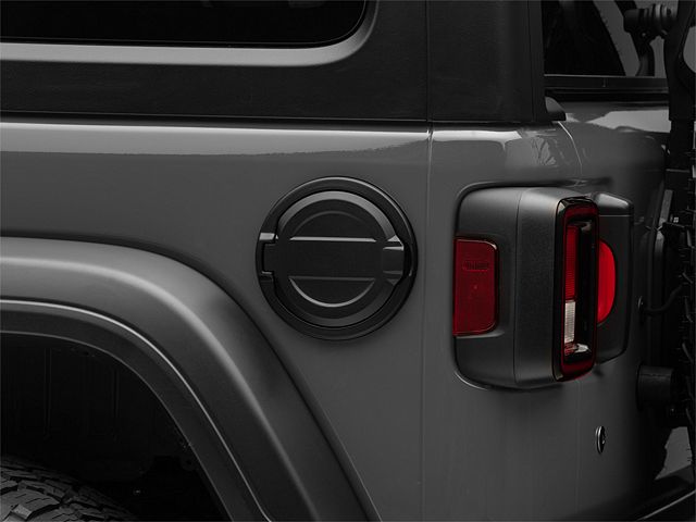 RedRock Fuel Filler Door Cover; Matte Black (18-24 Jeep Wrangler JL)