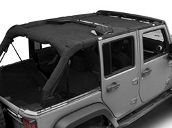 RedRock Mesh Sun Shade; Front and Rear; Black (07-18 Jeep Wrangler JK 4-Door)