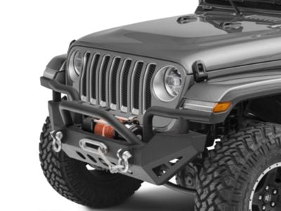 RedRock Jeep Wrangler Rock Crawler Full Width Winch Front Bumper ...