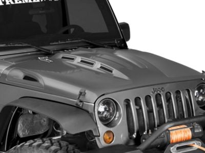 RedRock Jeep Wrangler Avenger Heat Dispersion Hood; Unpainted J132755 ...