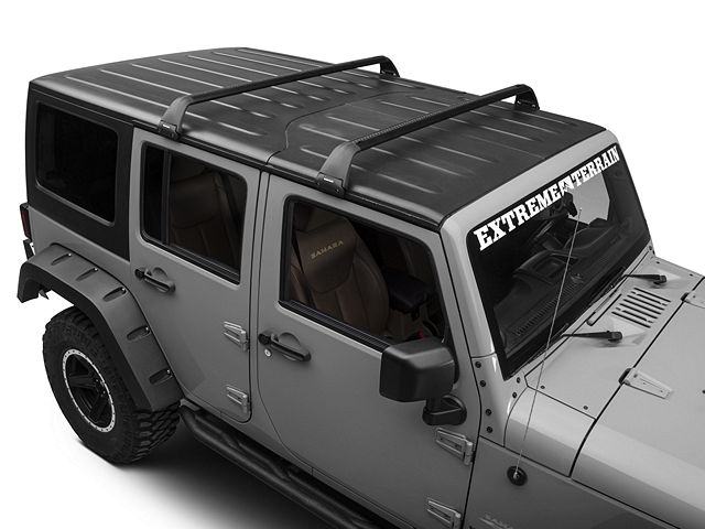 Rhino-Rack Vortex SG 2 Bar Roof Rack; Black (07-10 Jeep Wrangler JK 2-Door; 07-18 Jeep Wrangler JK 4-Door; 18-24 Jeep Wrangler JL 4-Door)