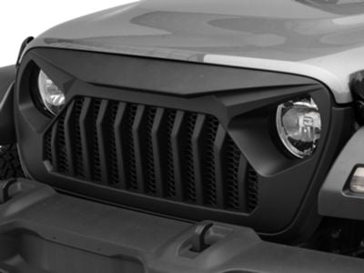 Rough Country Jeep Gladiator Angry Eyes Replacement Grille; Matte Black ...