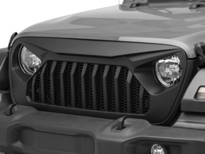 Rough Country Jeep Wrangler Angry Eyes Replacement Grille; Matte Black ...