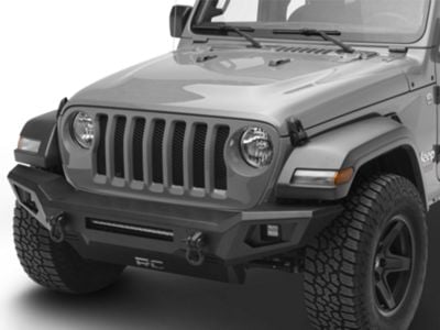 Rough Country Jeep Wrangler Full-Width Front Bumper; Satin Black 10635 ...