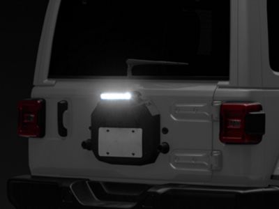 Rough Country Jeep Wrangler Spare Tire Delete Kit With Inch Chrome Series Led Light Bar