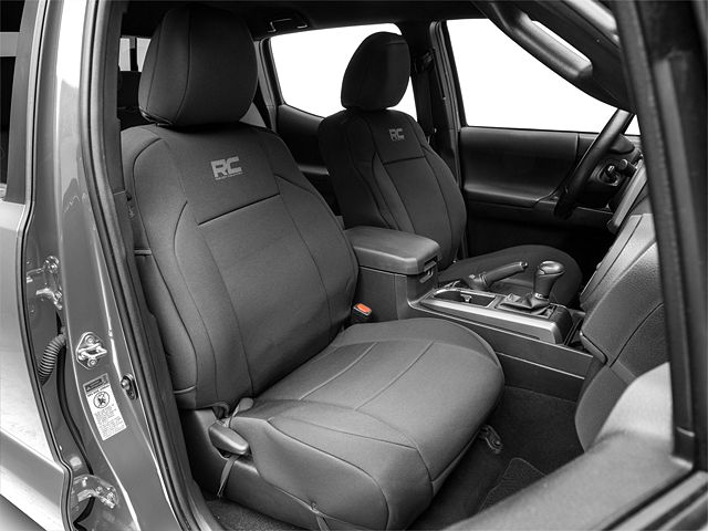 Rough Country Neoprene Front Seat Covers; Black (16-23 Tacoma)