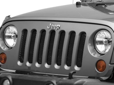 Rugged Ridge Jeep Wrangler Perforated Grille Insert in Black 11401.32 ...