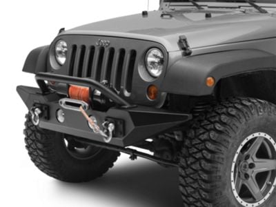 Rugged Ridge Jeep Wrangler Spartan Front Bumper with Over-Rider Hoop ...