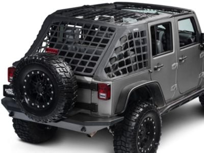 Smittybilt Jeep Wrangler Soft Top Cargo Restraint System - Black Diamond  J11456 (07-18 Jeep Wrangler JK)