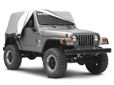 Smittybilt Jeep Wrangler Gray Water Resistant Cab Cover w/ Door Flaps 1061 ( 92-06 Jeep Wrangler YJ u0026 TJ)