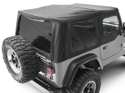 Smittybilt Jeep Wrangler Replacement Top w/ Upper Door Skins u0026 Tinted  Windows - Black Denim 9970235 (97-06 Jeep Wrangler TJ w/ Factory Soft Top