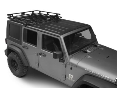 Smittybilt Jeep Wrangler Welded One-Piece Defender Roof Rack; 4.50-Foot ...