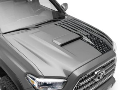 SEC10 Tacoma Half Hood Flag Decal; Gloss Black TT38587 (05-24 Tacoma ...