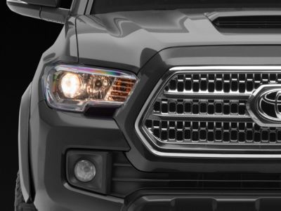 Tacoma Projector Headlights With Clear Corners; Chrome Housing; Clear 