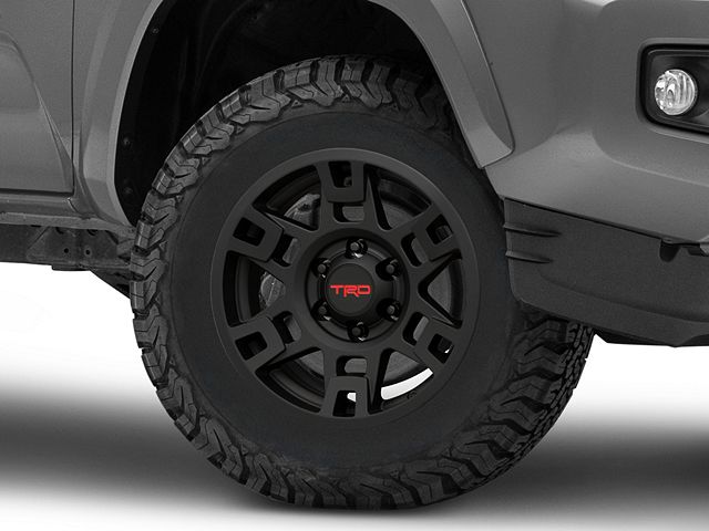 Toyota TRD 4Runner Matte Black 6-Lug Wheel; 17x7; 4mm Offset (16-23 Tacoma)