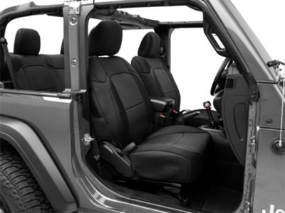 RedRock Jeep Wrangler Custom Fit Front and Rear Seat Covers; Black ...